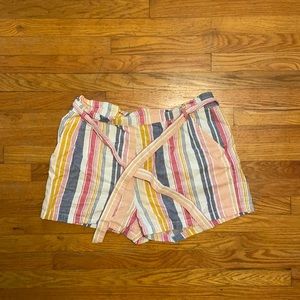 Paper Bag Shorts Striped with belt
